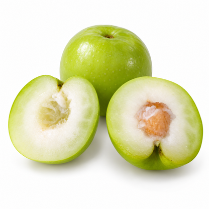 Taiwan jujube Stone Apple cut open showing crisp white flesh and stone