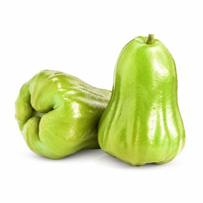 Green Rose Apple whole fruit on a white background