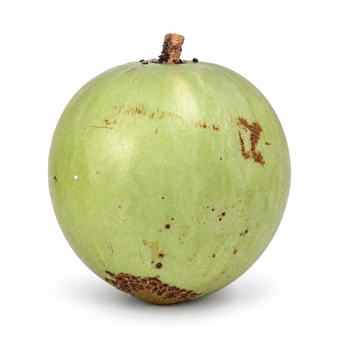 Green Star Apple whole fruit on a white background